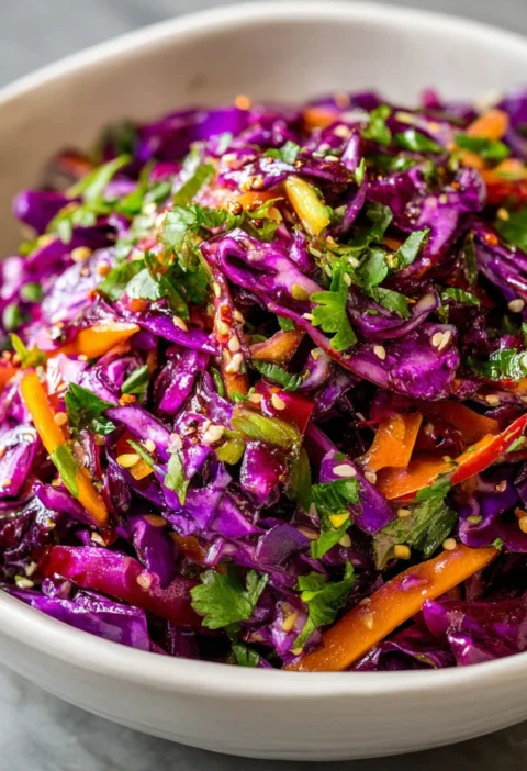 Asian Purple Cabbage Slaw