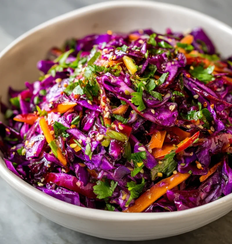 Asian Purple Cabbage Slaw