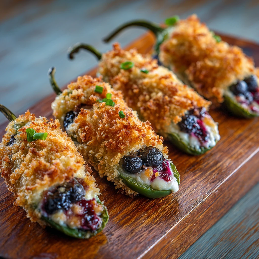 Blueberry Brie Jalapeño Poppers
