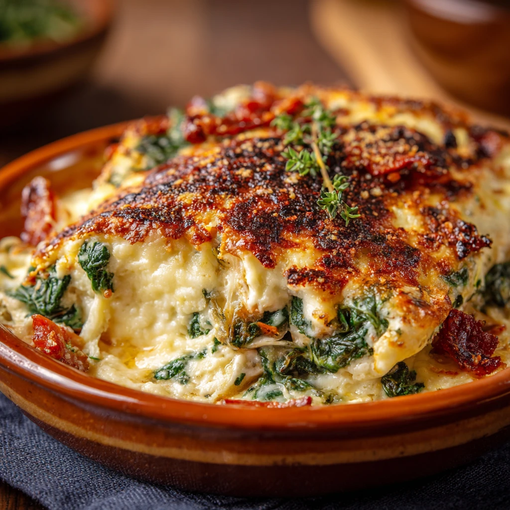 Cheesy Italian Spinach Bake for Cozy Nights