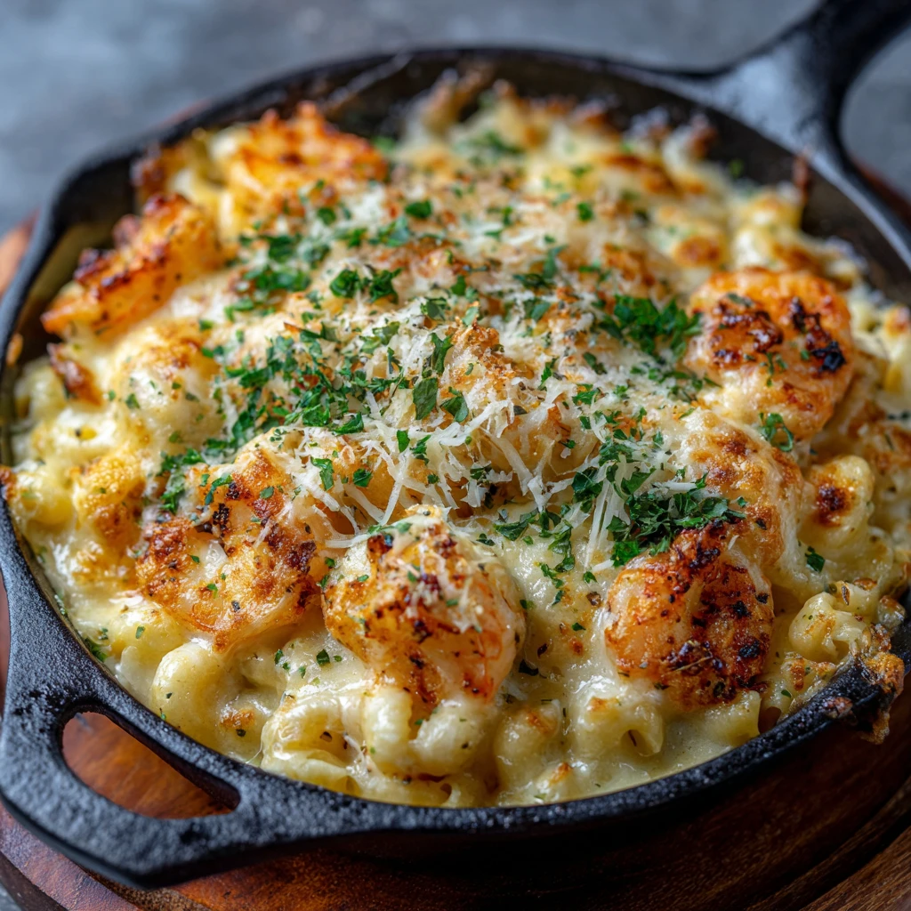 Cheesy Seafood Mac & Cheese