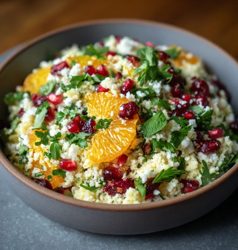 Christmas Couscous Salad Citrus Herbs