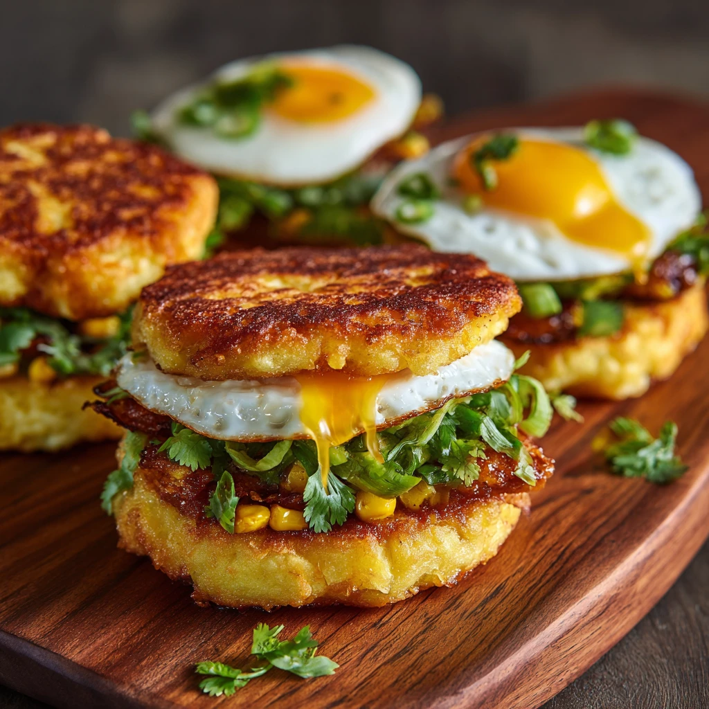 Corn Fritter Breakfast Sandwiches for a Tasty Morning Boost