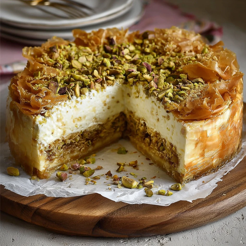 Creamy Baklava Cheesecake : A Sweet Symphony of Flavors