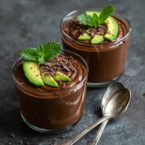 Creamy Chocolate Avocado Mousse : comfort and Healthy Dessert