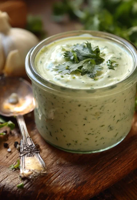 Creamy Cilantro Garlic Sauce Super Homemade Recipe