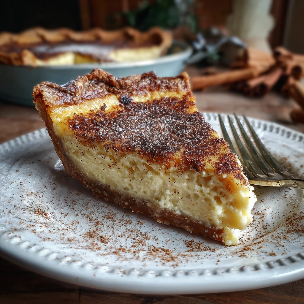 Creamy Holiday Dessert Magic : Soft-Centre Cinnamon Vanilla Custard Pie