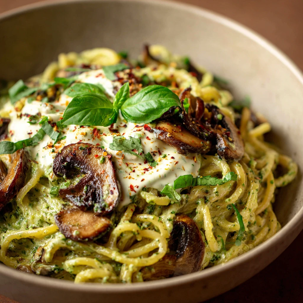 Creamy Pesto Pasta Sauce : Easy one