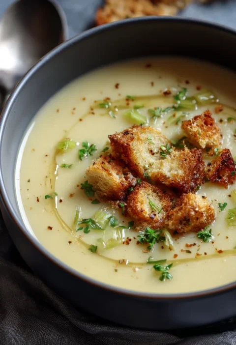 Creamy Potato Leek Soup Vegan Comfort Healthy