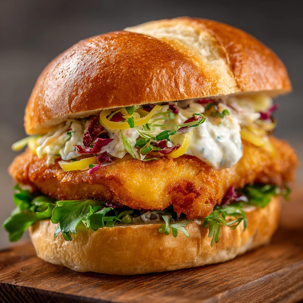 Crispy Fried Cod Sandwich : The Perfect Fish Sandwich Recipe