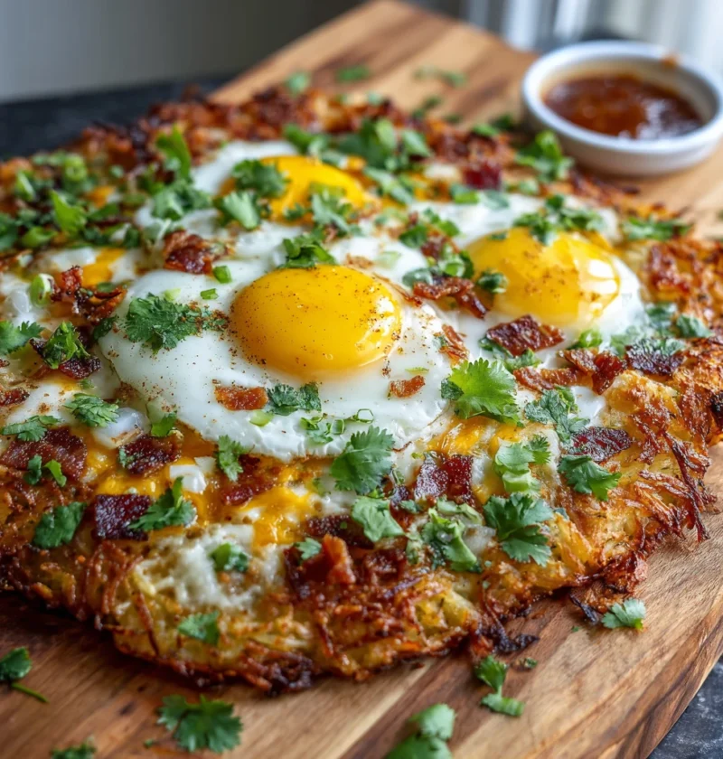 Crispy Hash Brown Breakfast Pizza