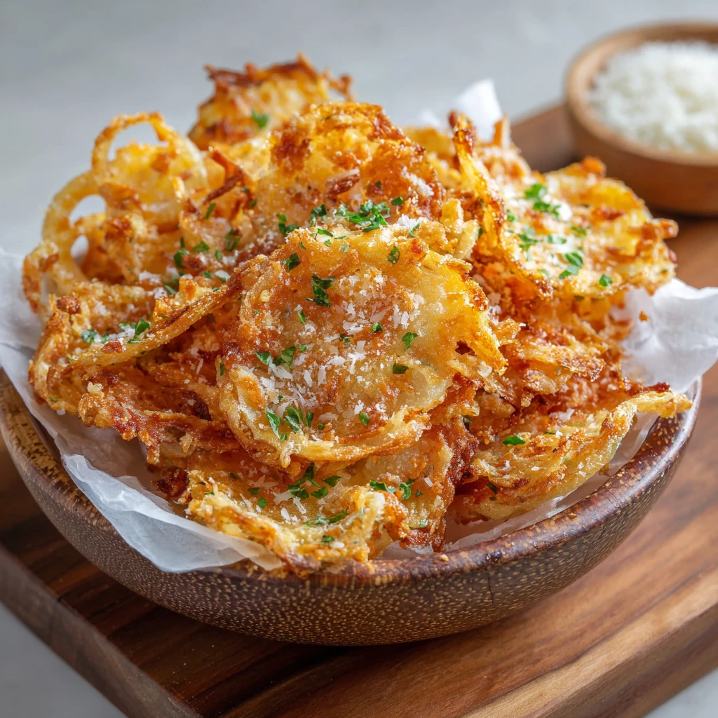 Crispy Onion Parmesan Chips Recipe