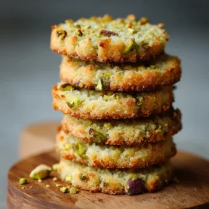 Crunchy Pistachio Shortbread Cookies