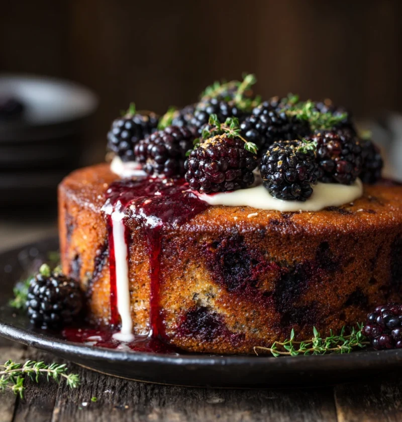 Delicious Capricorn Blackberry Thyme Cake Unique Flavor Delight