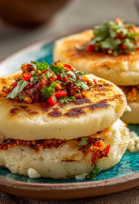 Cheesy Arepas Con Queso Recipe