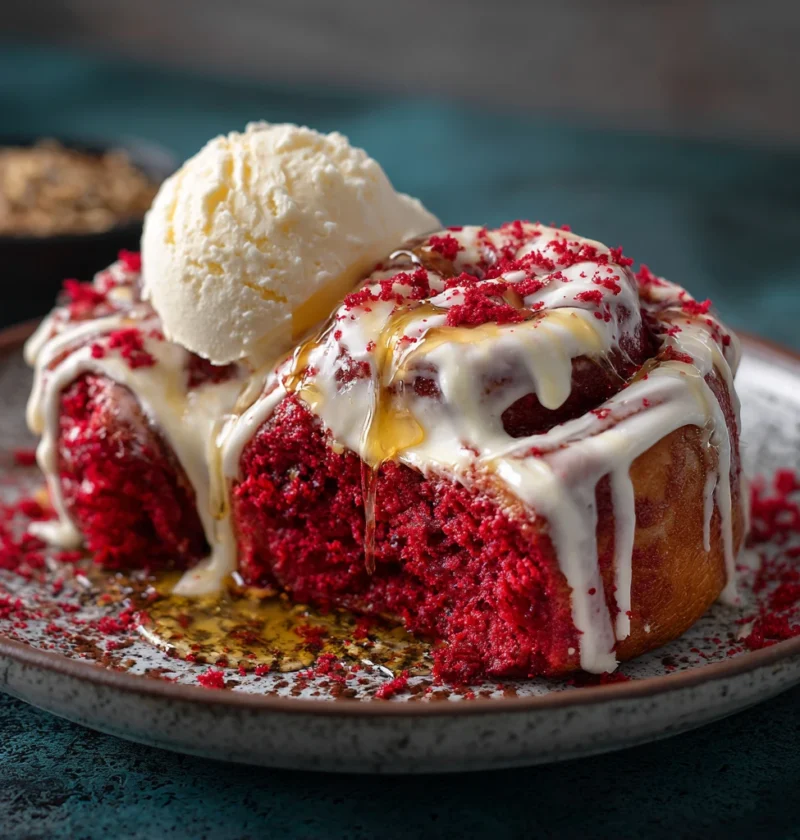 Fluffy Red Velvet Cinnamon Rolls Sweet Night