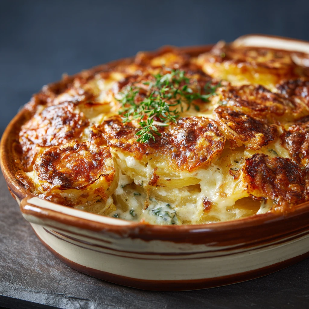 French Potato and Cheese Bake Recipe