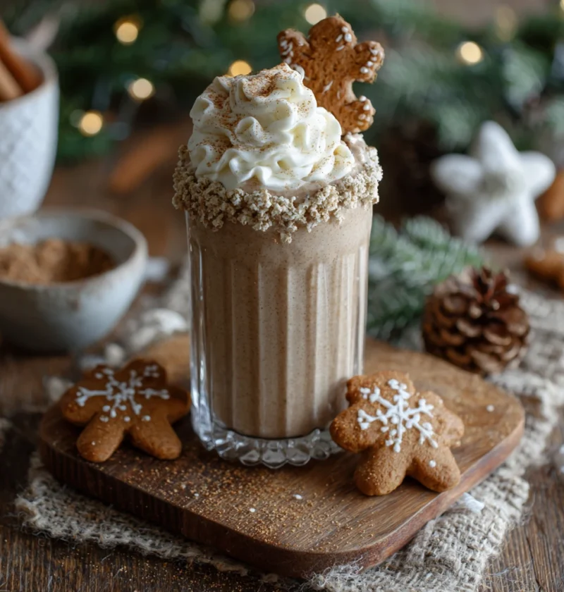 Gingerbread Cookie Winter Smoothie Holiday Healthy Recipe