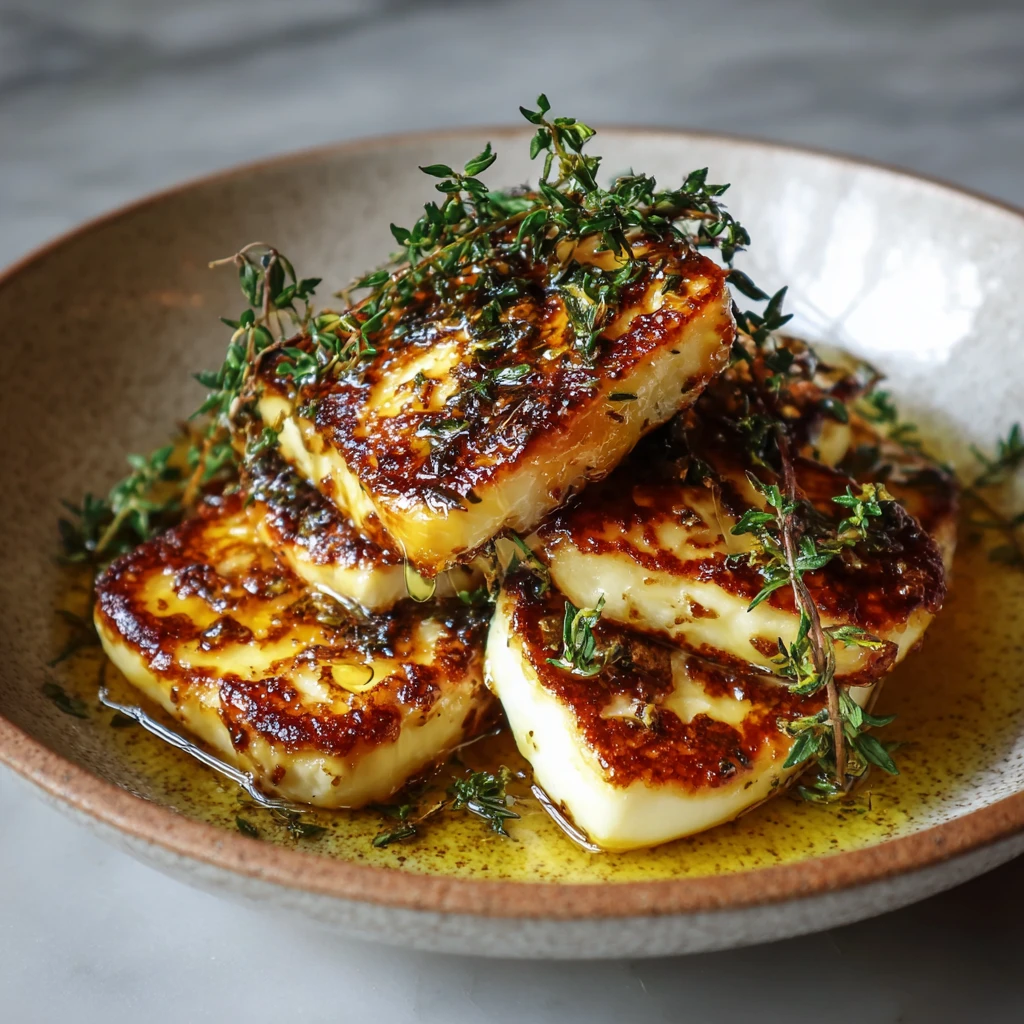 Halloumi with Honey and Thyme