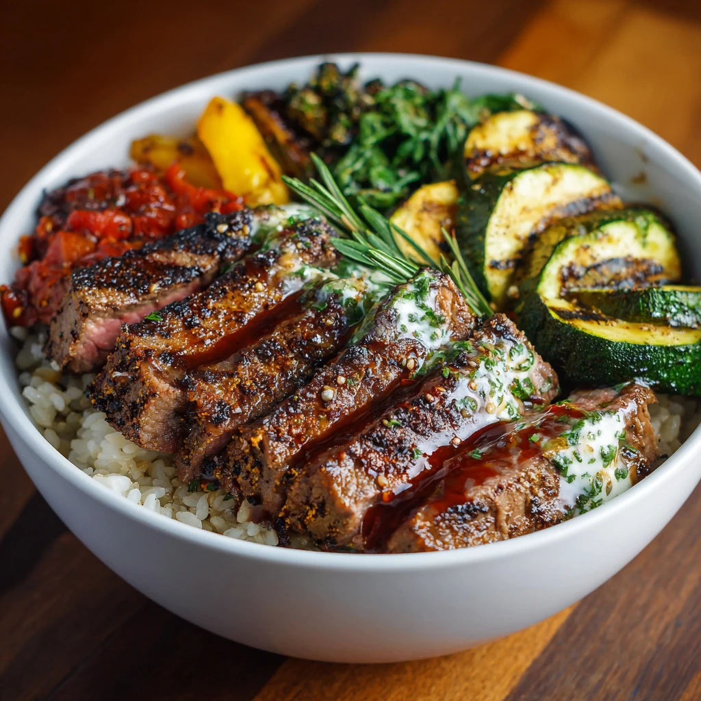 Hight Protein Steak Bowl With Cozy Flavors