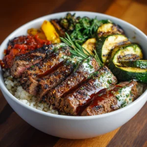Hight Protein Steak Bowl With Cozy Flavors