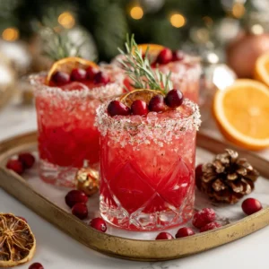 Holiday Cocktail Spiced Cranberry Paloma