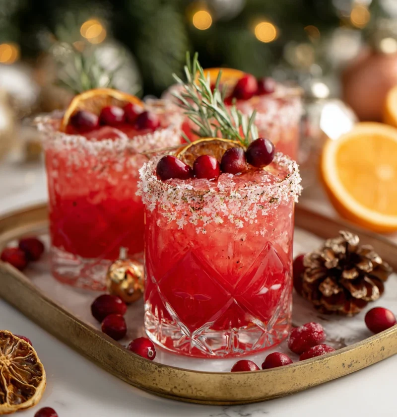 Holiday Cocktail Spiced Cranberry Paloma