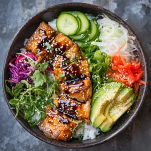 Honey Soy Glazed Salmon Bowl : Everyone’s Obsessed With