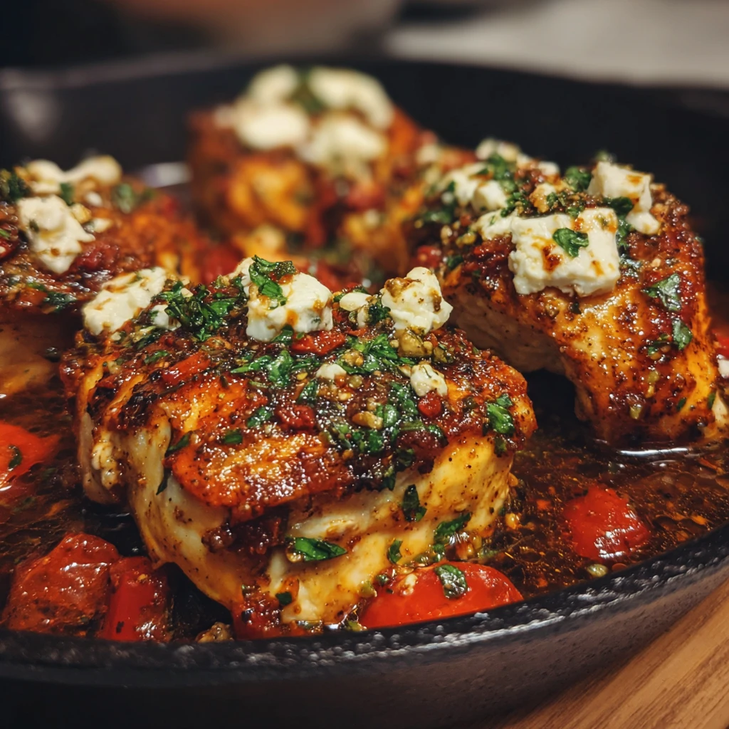 Hot Honey Feta Chicken Baked to Perfectly Spicy and Savory