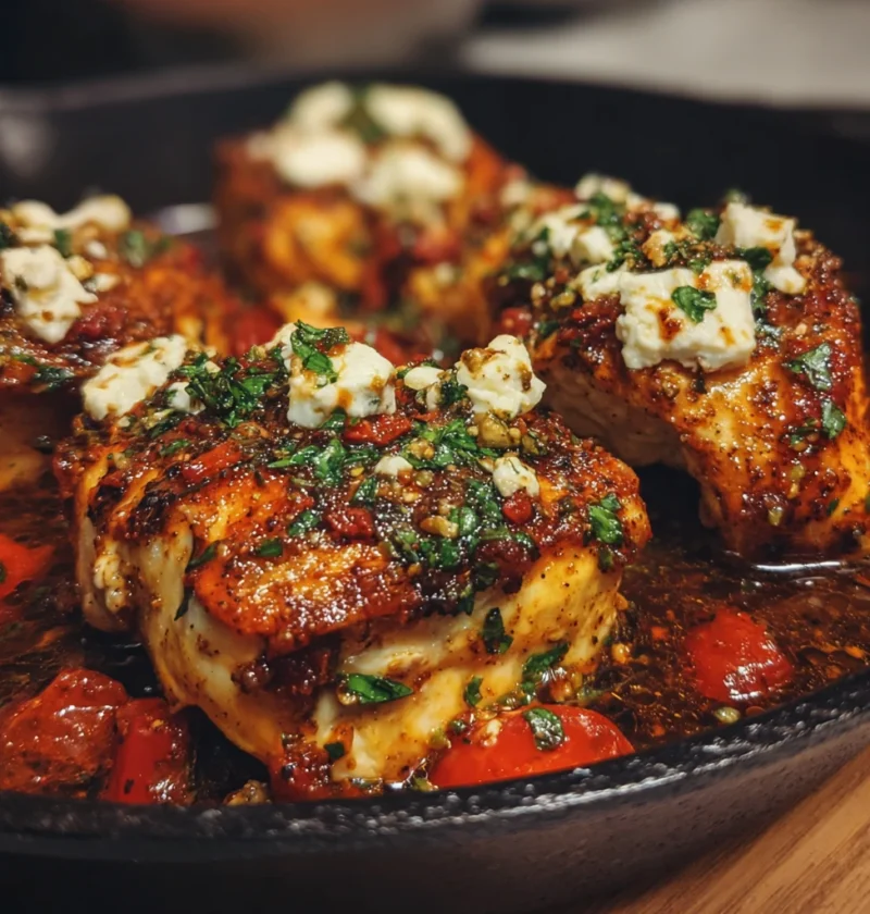 Hot Honey Feta Chicken Baked Perfectly Spicy Savory