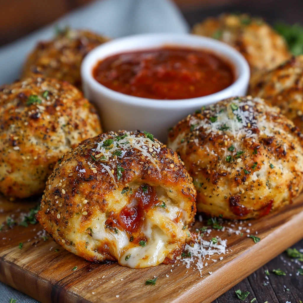 Irresistible Cheesy Pepperoni Pizza Bombs