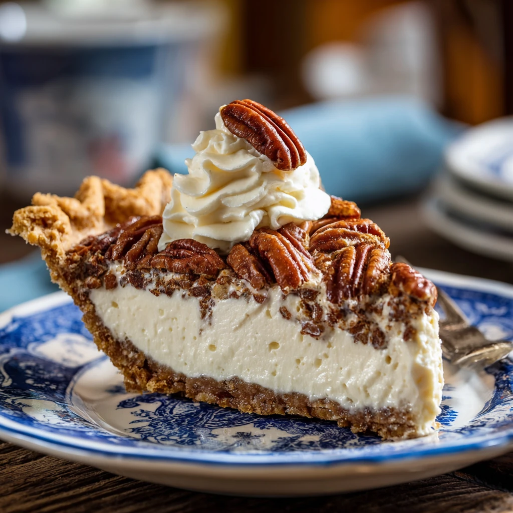Irresistible Pecan Cream Pie Topped with Crunchy Toasted Pecans for a Dreamy Dessert