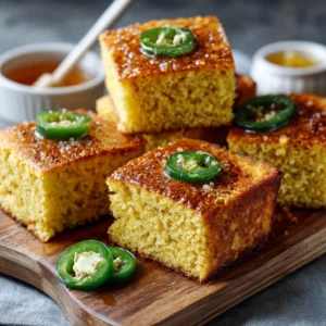 Jalapeño Honey Cornbread with Spicy Sweet Flavor
