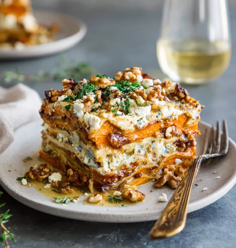 Layered Sweet Potato Lasagna Indulgent Veggie Delight Feta