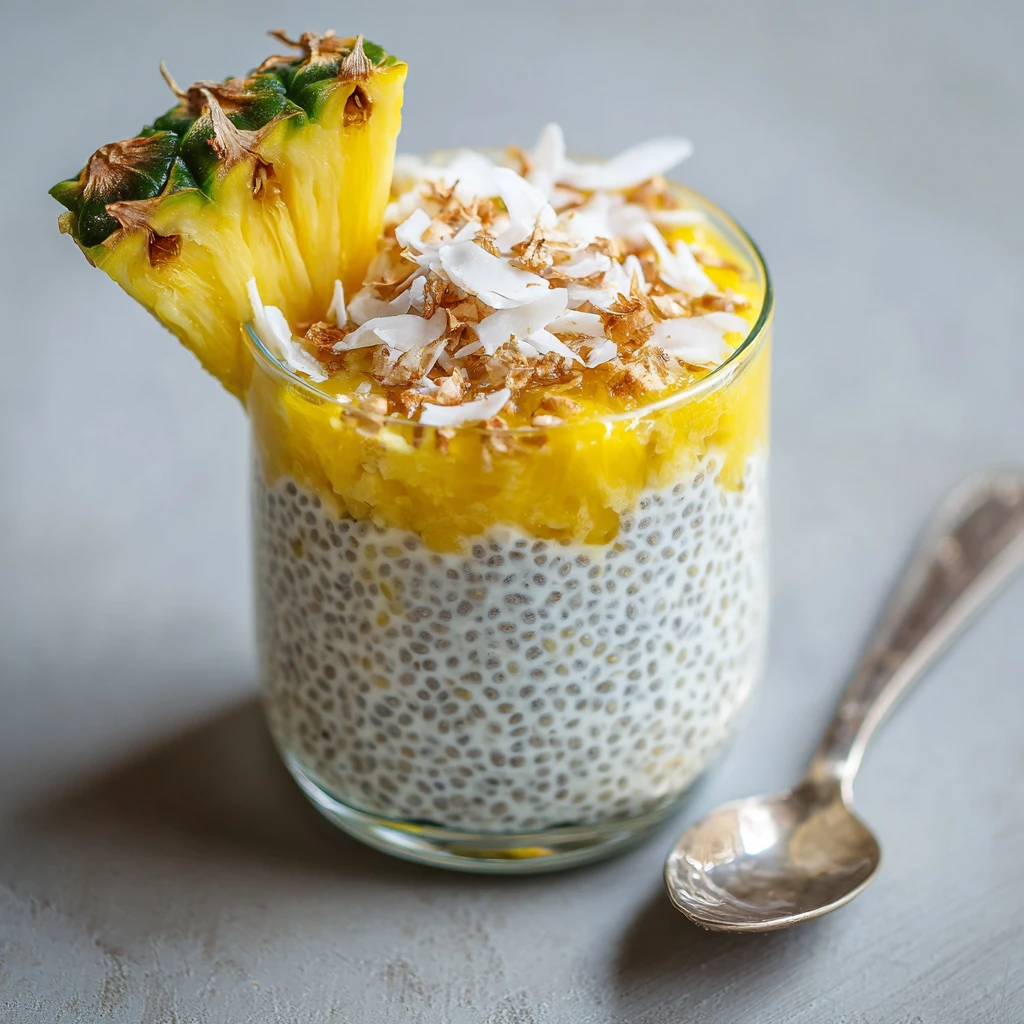 Pineapple Coconut Chia Seed Pudding Homemade