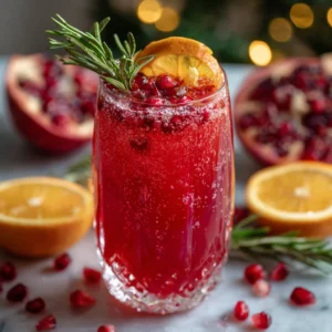 Santa’s Kiss Sparkling Mocktail