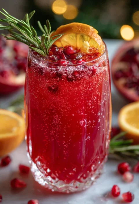 Santas Kiss Sparkling Mocktail