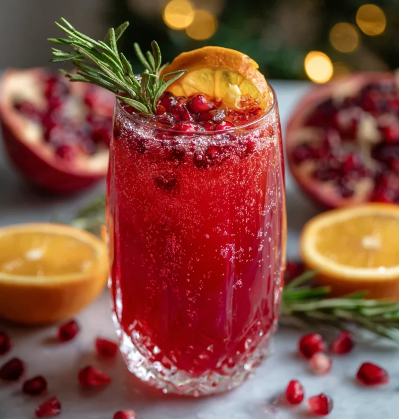 Santas Kiss Sparkling Mocktail