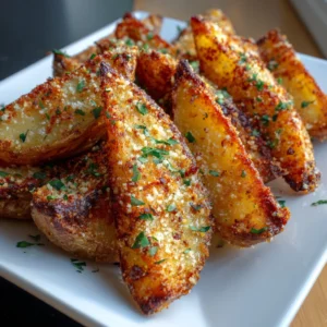 Secret Family Recipes : Crispy Garlic Parmesan Potato Wedges