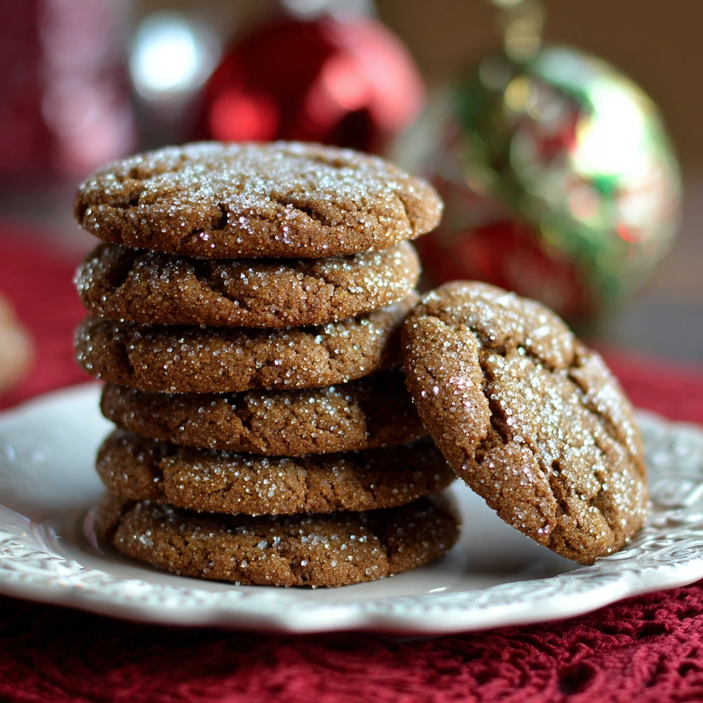 Soft Ginger Molasses Christmas Cookies
