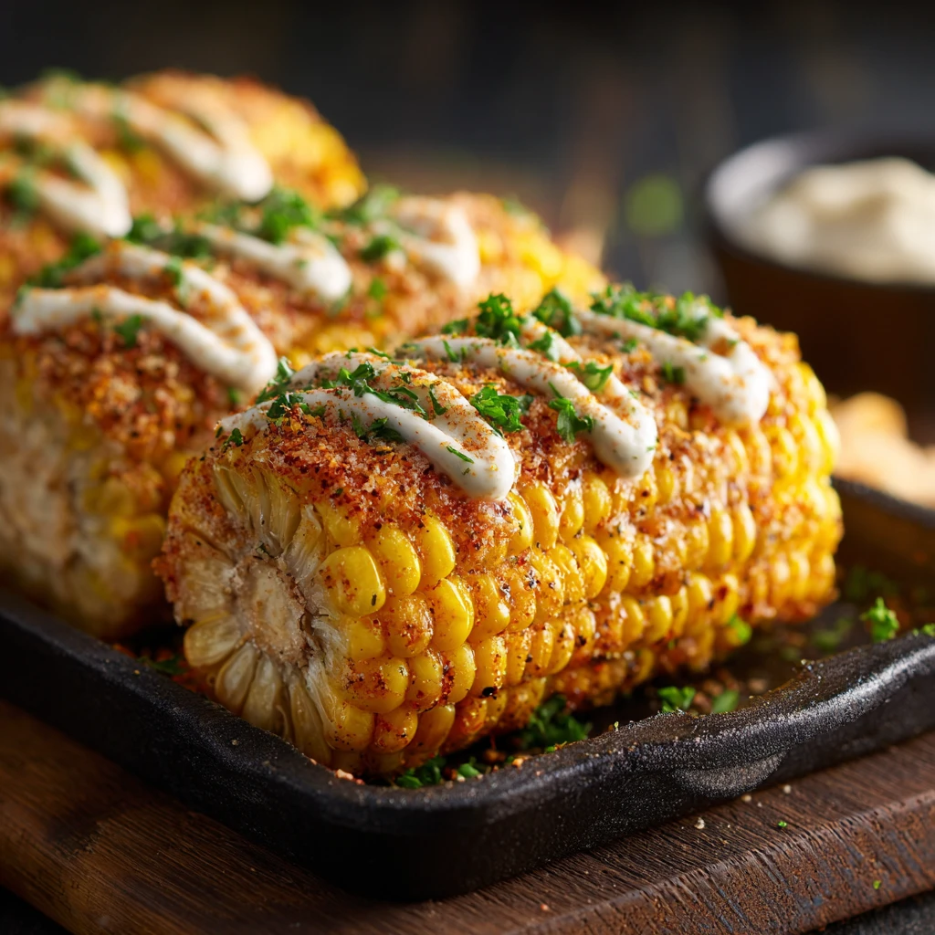 Spicy Creamy Cajun Corn Cob