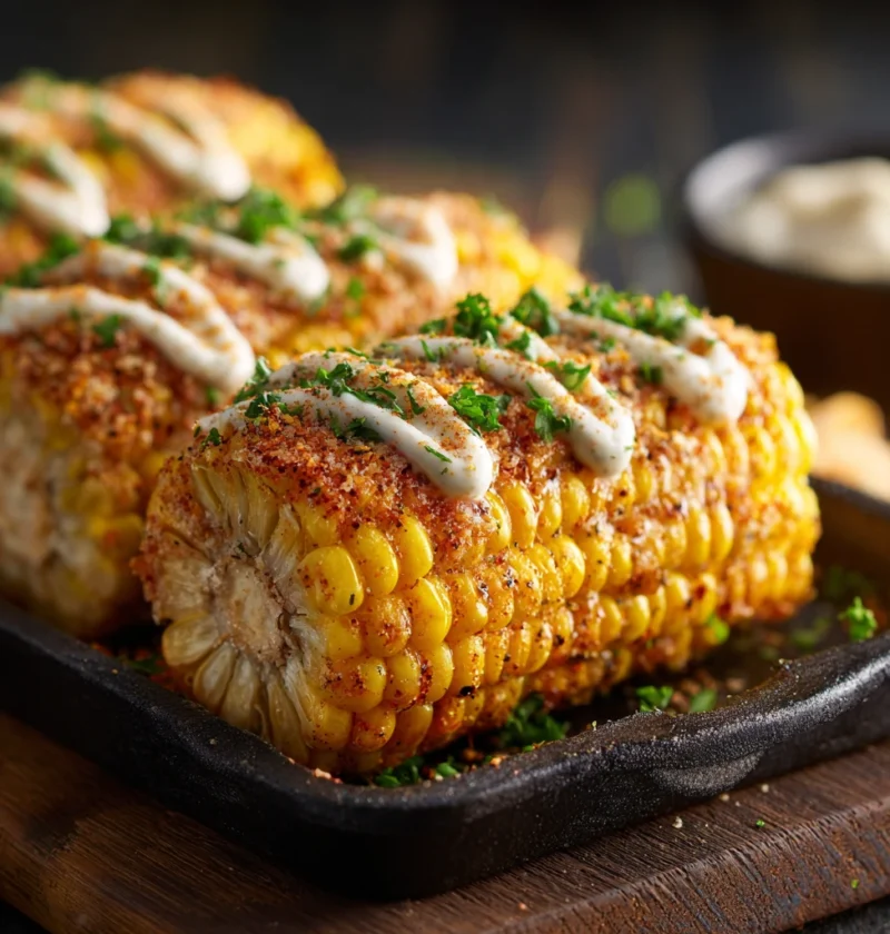 Spicy Creamy Cajun Corn Cob