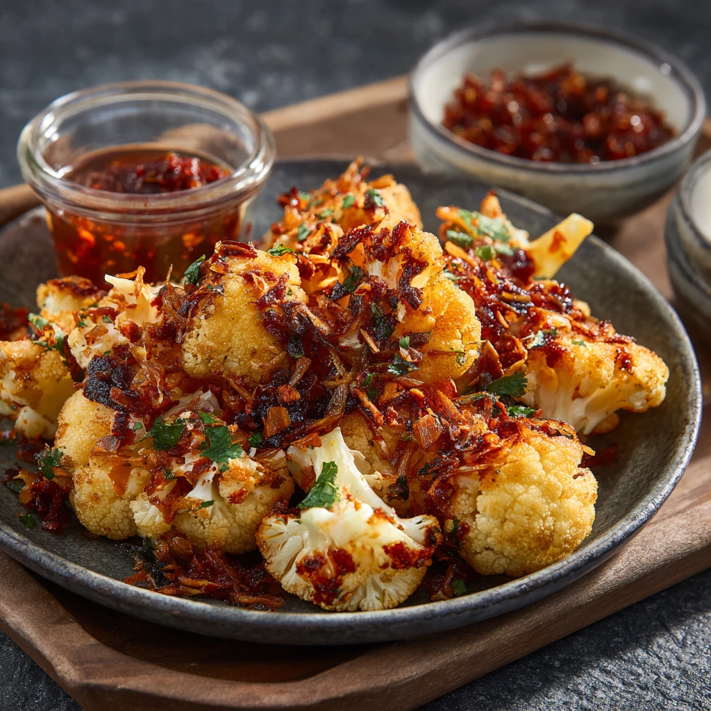 Sweet & Spicy Baked Cauliflower Delight