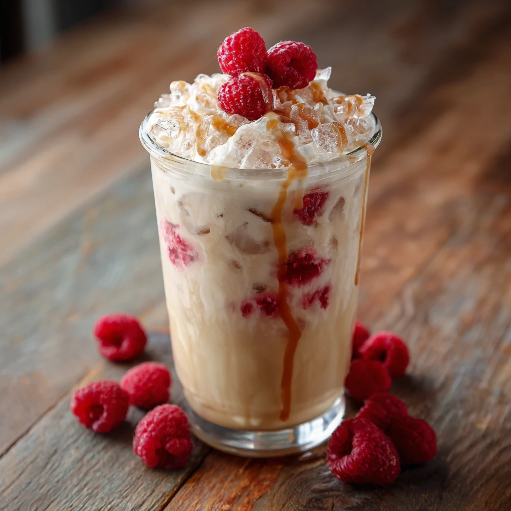 Sweet Vanilla Raspberry Iced Latte