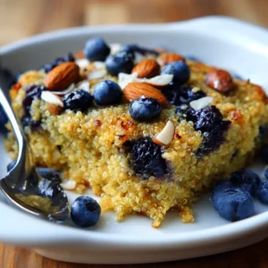 Blueberry Quinoa Breakfast Bake