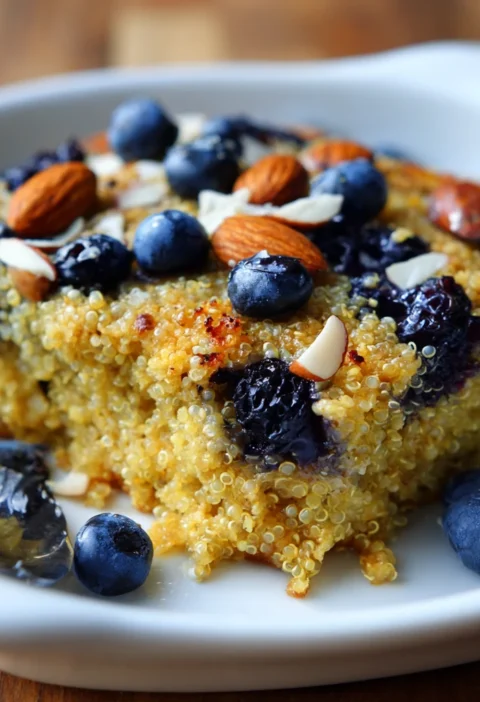 Blueberry Quinoa Breakfast Bake