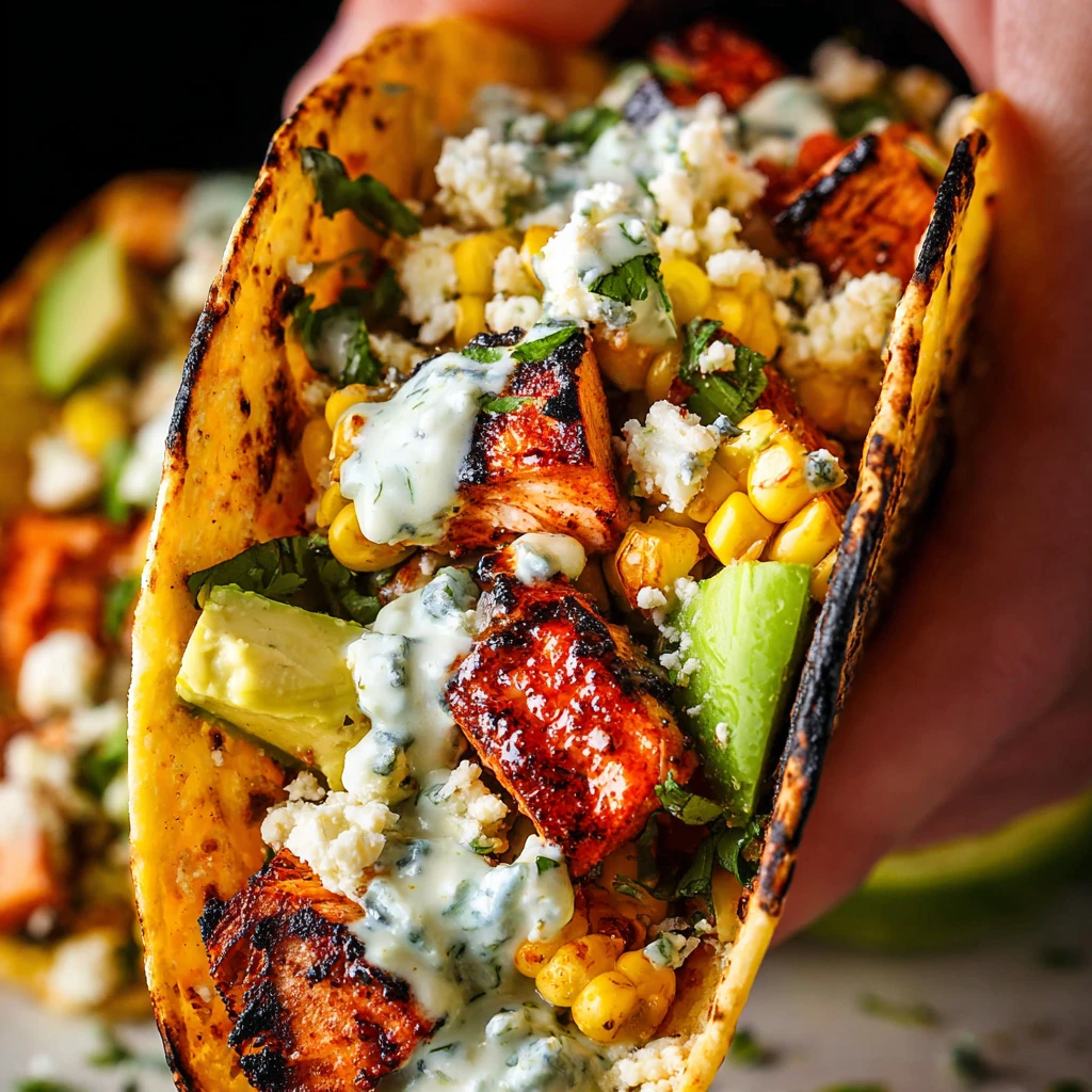 Buffalo Chicken Tacos with Blue Cheese Cilantro Ranch