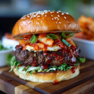 Bulgogi Kimchi Burger : Sweet, Spicy & Savory Perfection