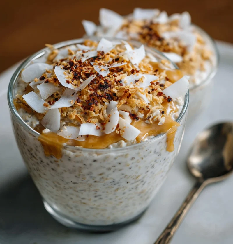 Creamy Coconut Nobake Overnight Oats