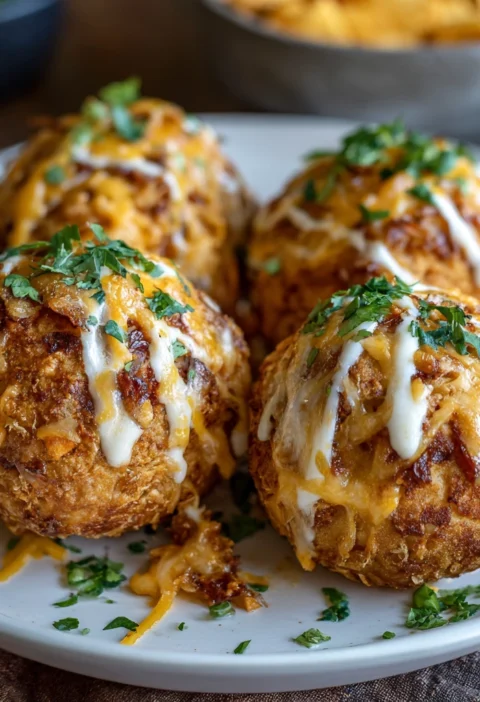 Crispy Buffalo Ranch Chicken Cheese Bombs